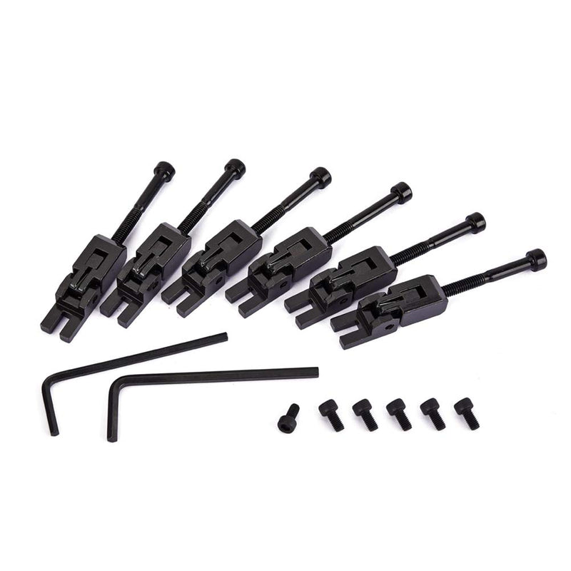 SUPVOX Set of 6 Double Locking Systyem Locked Saddles for Floyd Rose Guitar Tremolo Bridge with String Lock Screws