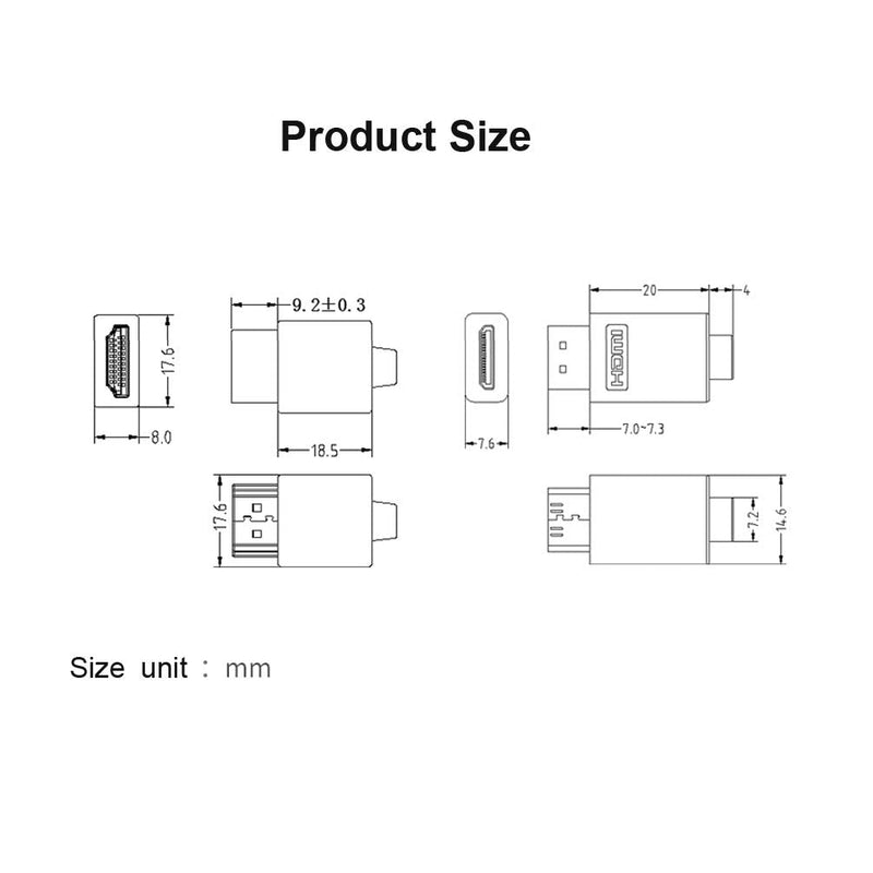 Seadream Mini HDMI to HDMI Cable,High Speed 4K 60Hz Ultra-Thin HDMI Male to Mini HDMI Male Support 4K Ultra HD, 1080p, 3D,for Projector, Monitor, Camcorder(HDMI 2.0) (Black 1.64 Feet) Black 1.64 Feet