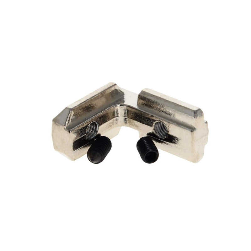 [AUSTRALIA] - MroMax Internal Joint Bracket 1.5" x 1.22" (L x H), Internal Angle Connector 40 Series for Aluminum Extrusion Profiles, Silver 10 PCS (with Set Screw) 