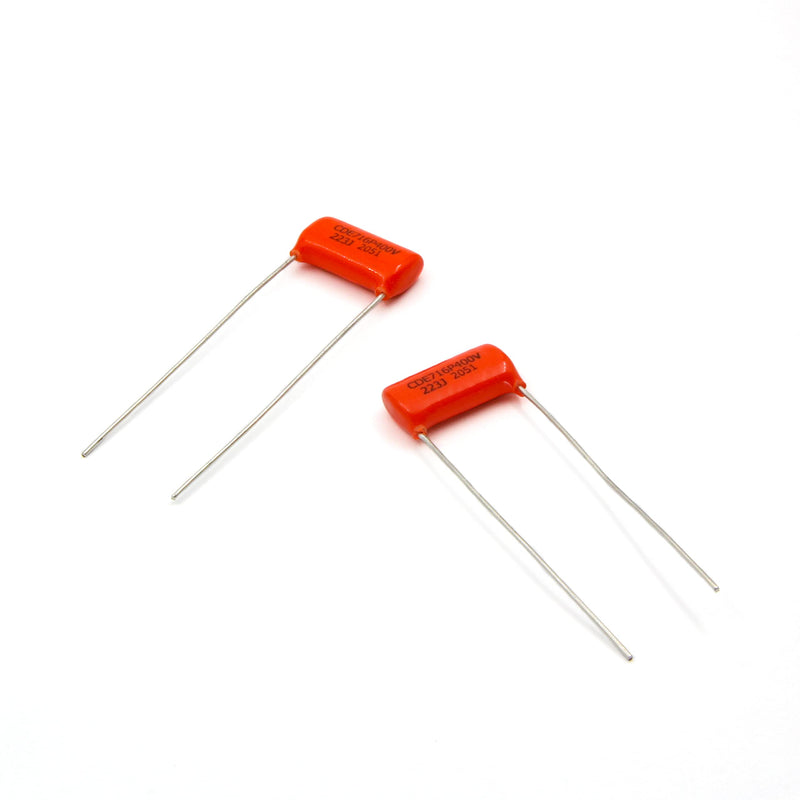 (4) TAOT CTS 500K SHORT SPLIT Shaft Potentiometers + (2) Orange Drop .022/400v Capacitors for Electric Guitar