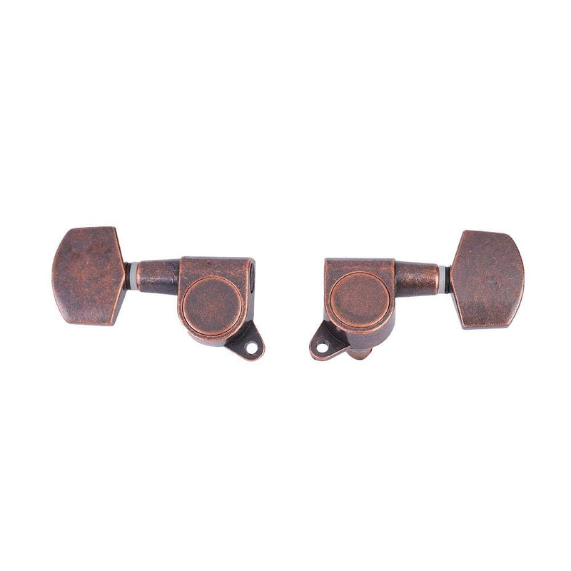 Dilwe Guitar Tuning Pegs, 3L 3R Locking Tuners Machine Heads Tuners Tuning Button Accessories for Acoustic Electric Guitar