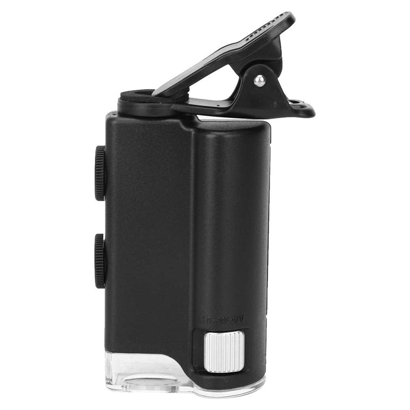 753 60-100X Clip-on Microscope with LED Light, Portable Magnifier Loupe Pocket Magnifying Lens Glass for Universal Mobile Phones, Mini Plus Pocket Microscope Lighted