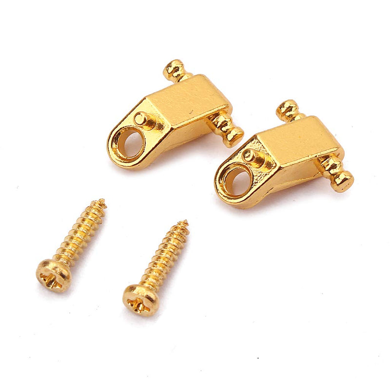 Alnicov Roller String Trees/String Retainers With Screws For Electric Guitar Pack Of 2,Gold