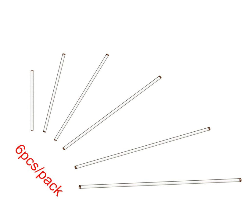 6PCS Glass Stirring Rod Stir Stick with Both Ends Round - 15.8" 13.8" 12" 10" 8" 6" Long - 1 Piece for Every Style -6pcs/pk (6)