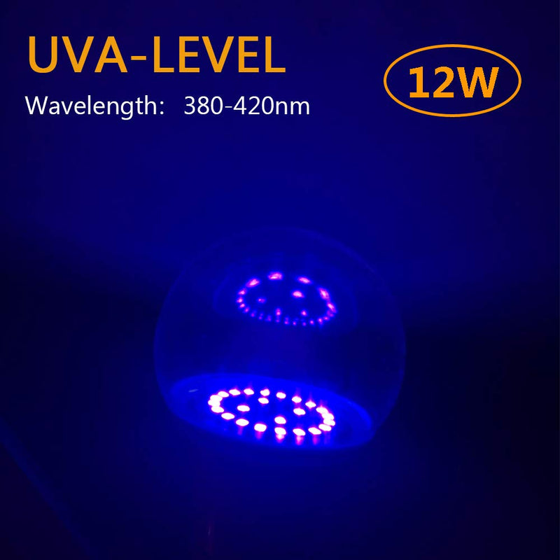 [AUSTRALIA] - ZHMA LED Black Light Bulbs,12W E26 Medium Base(110V- 240V) Blacklight Bulb, Glow in The Dark for Blacklights Party,Fluorescent Poster,Neon Glow,Body Paint(8 Pack) 