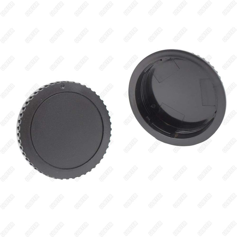 Front Body Cap and Rear Lens Cap Cover for Canon EOS EF/EF-S Lens for 5D Mark IV/III/II, 6D Mark II/I, EOS 90D/80D 77D 70D, 7D Mark II, 1D X Mark II, Rebel T7 T6 T7i T6i SL3 SL2 T6S