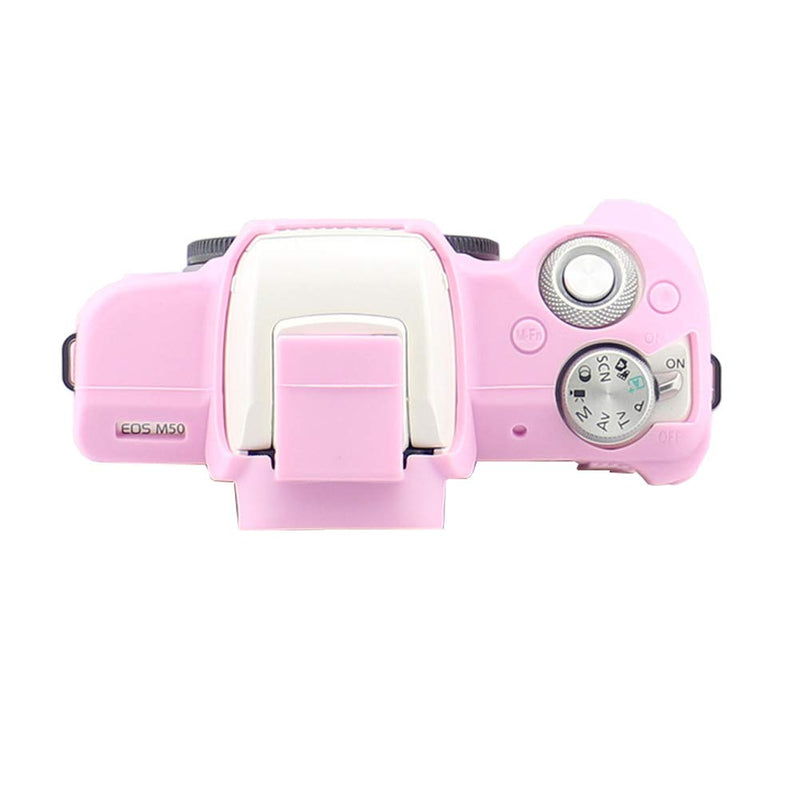 Easy Hood Case for Canon EOS M50 and M50 II Digital Camera, Anti-Scratch Soft Silicone Housing Protective Cover Protector Skin (Pink) Pink
