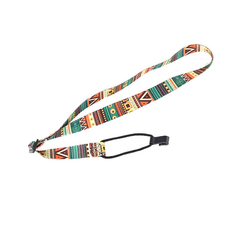 YOLOPARK Retro Ethnic Style Printed Adjustable Ukulele Strap with Hook, Thermal Transfer Ribbon Neck Strap Suitable for 17" 21" 23" 26" Ukulele