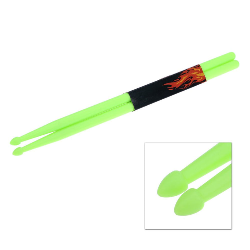 Andoer Pair of 5A Drumsticks Stick with Lightweight Nylon for Drum Set Green