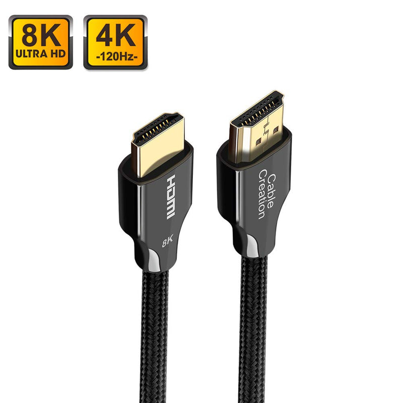 8K HDMI Cable 6.6 FT, CableCreation HDMI 2.1 Ultra HD High Speed Cable 48Gbps,8K 60Hz, HDCP 2.2,4:4:4 HDR, eARC, Compatible with PS5, PS4, Xbox Series X, Xbox One, QLED TV, Roku TV