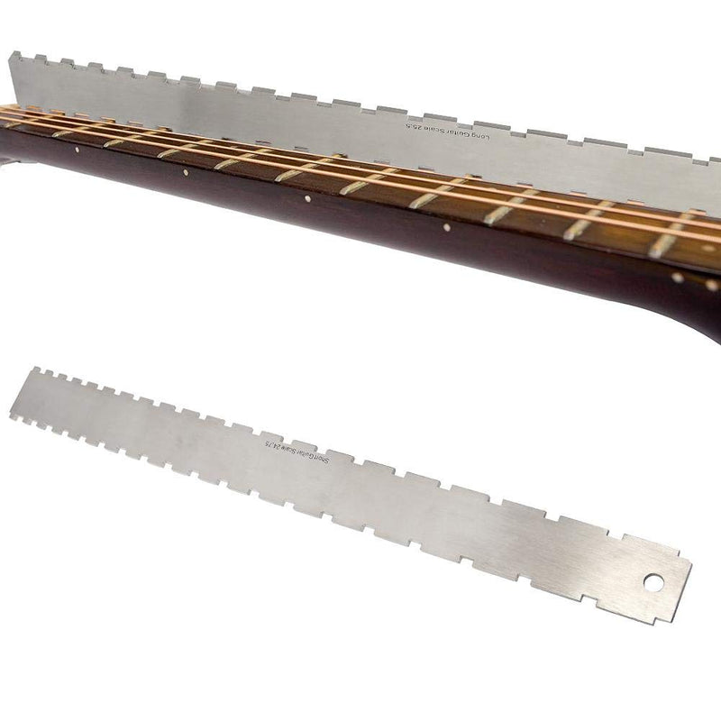 Fafeims Electric Guitar Neck Notched Ruler Fret Distance Ruler Guitar Measuring Repairing Tool