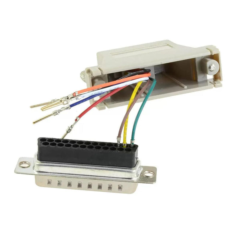 Jienk DB25 to RJ45 Modular Adapter, RS232 DB25 to RJ45 Female Jack Ethernet Adapter (DB25 Male to RJ45) DB25 Male to RJ45