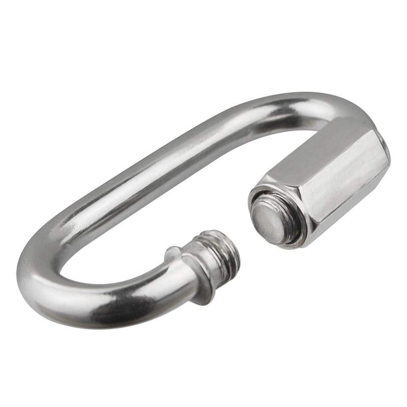 BNYZWOT 304 Stainless Steel Quick Links D Shape Locking Quick Chain Repair Links M5 3/16 inch Pack of 15