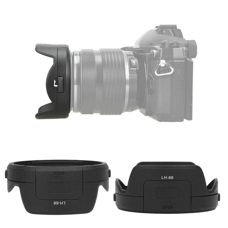 Vbestlife VBETSLIFE LH-66 Plastic Camera Mount Lens Hood, Lens Cover Lens Caps Protection Lens Hood Replacement for Olympus M.ZUIKO ED 12-40mm F2.8 Lens