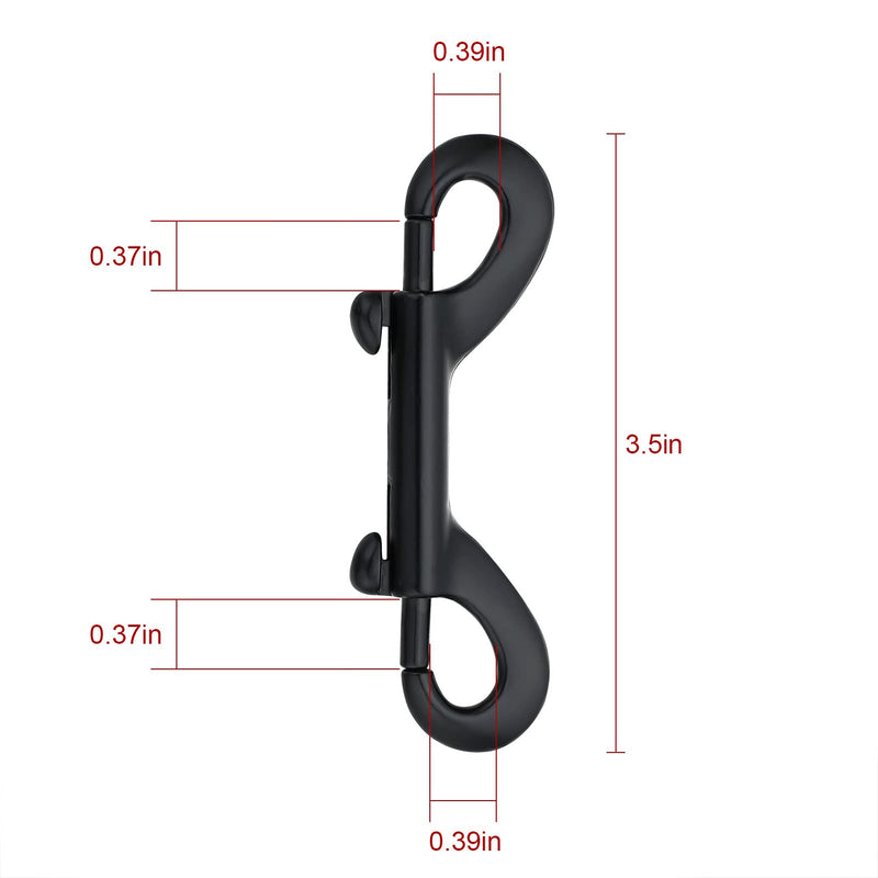[AUSTRALIA] - Double Ended Bolt Snaps Hook Black Trigger Clips Chain Metal Clips 4pcs 