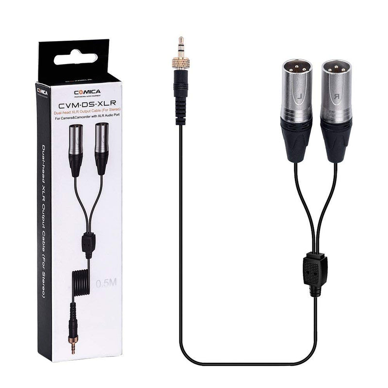 [AUSTRALIA] - Comica CVM-DS-XLR 3.5mm TRS to Dual XLR Stereo Audio Output Cable for Comica Wireless Microphone Systems 