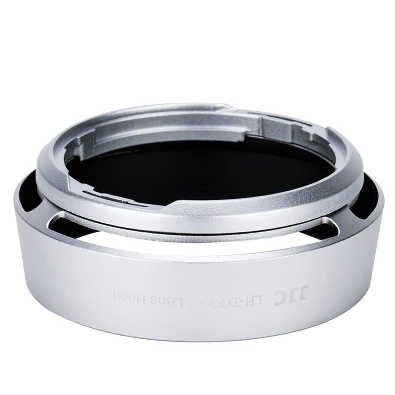 JJC Silver Metal Bayonet Lens Hood for FUJINON XF 35mm F2 R WR/ FUJINON XF 23mm F2 R WR, Fuji 35mm F2 Lens Hood, Fuji 23mm F2 Lens Hood, 35mm F2 Hood, 23mm F2 Hood, Replaces Fujifilm LH-XF35-2 Hood LH-JXF35C Silver