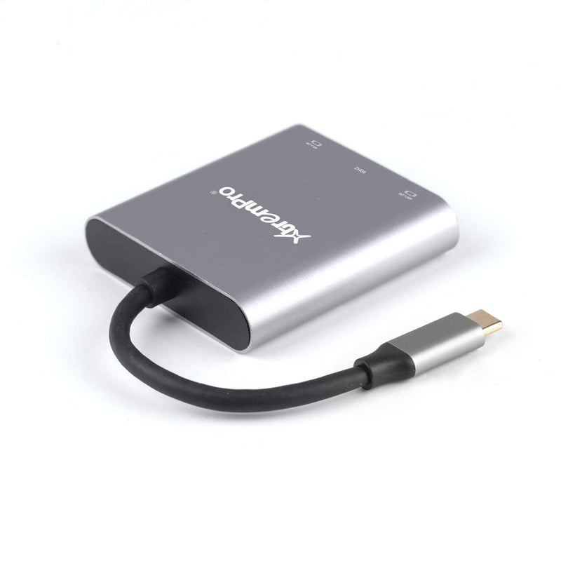 XtremPro UC-2HMMST ，USB Type-C Dual HDMI Adapter [Supports Up to Two 4K 30Hz Monitors, Compatible with Windows Systems Only