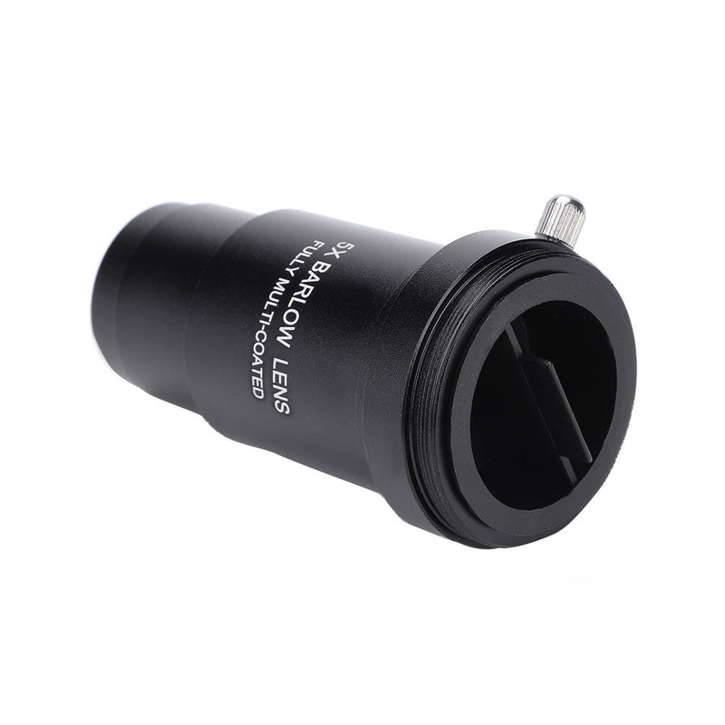 Bewinner Barlow Lens 5X, Multi-Coated 1.25" 5X Barlow Lens M42 Thread for Telescopes Eyepiece M42 x 0.75mm Thread T-Adaptor, Can be Attached to DSLR or SLR Camera via a Separate Ring Adapter