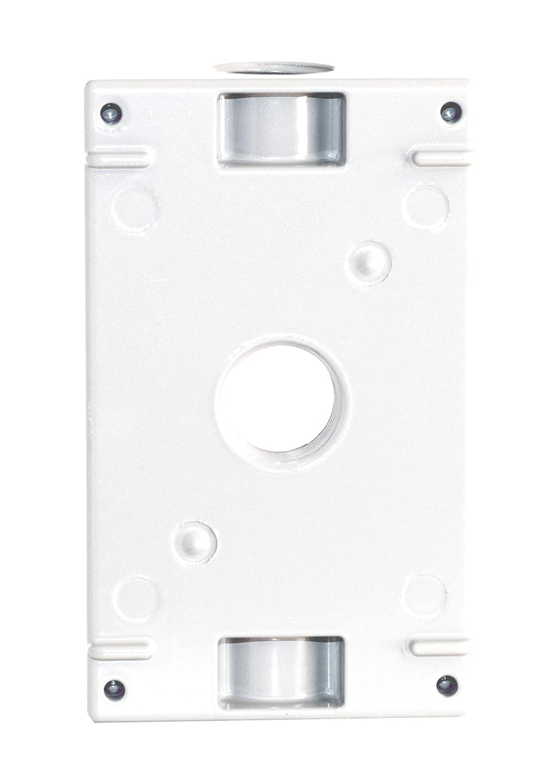 Sigma Engineered Solutions, White Sigma Electric 14250WH 1/2-Inch 3 Hole 1-Gang Box