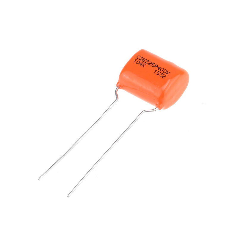 CDE Sprague Orange Drop Capacitors Tone Caps Polyester Film .1uF 225P 104K 400V for Guitar or Bass (Set of 2) 400V 0.1uF