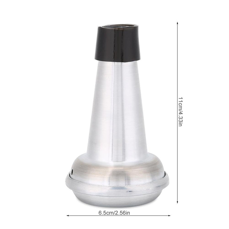 Trumpet Straight Mute, Rubber Aluminum Alloy Practice Trumpet Mute Straight Cornet Mute Silencer