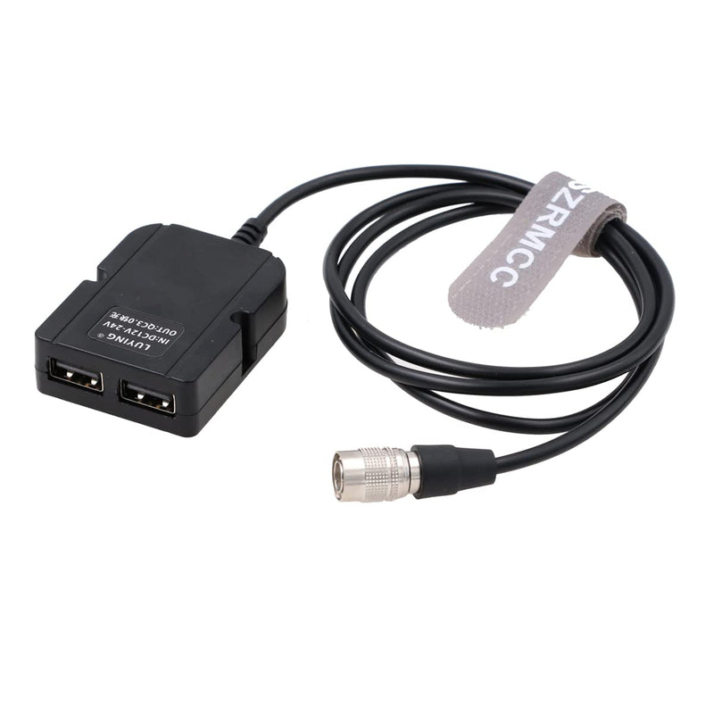 SZRMCC Audioroot Hawk-Woods DV-SQN4S Hirose 4 Pin to Dual USB QC3.0 5V 3A Quick Charging Power Cable for Mobile Phone Pad Tablet Device