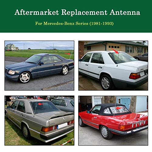 Anina Power Antenna Mast Replacement for 1981-1993 Mecedes Benz Design for AM/FM Radio Signal Reception