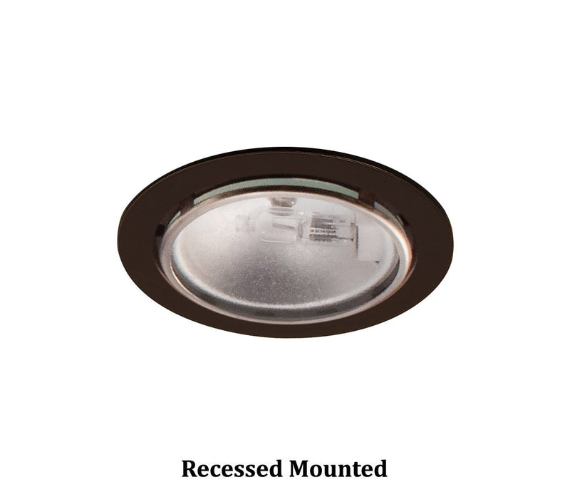 WAC Lighting HR-88-DB Low Voltage Round Halogen bi-pin Button in Dark Bronze Finish