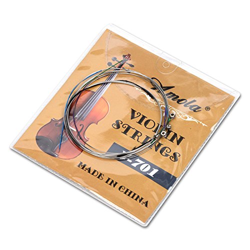 3 Packs Full Set Replacement Stainless Steel 4/4 Size Violin Strings E A D G