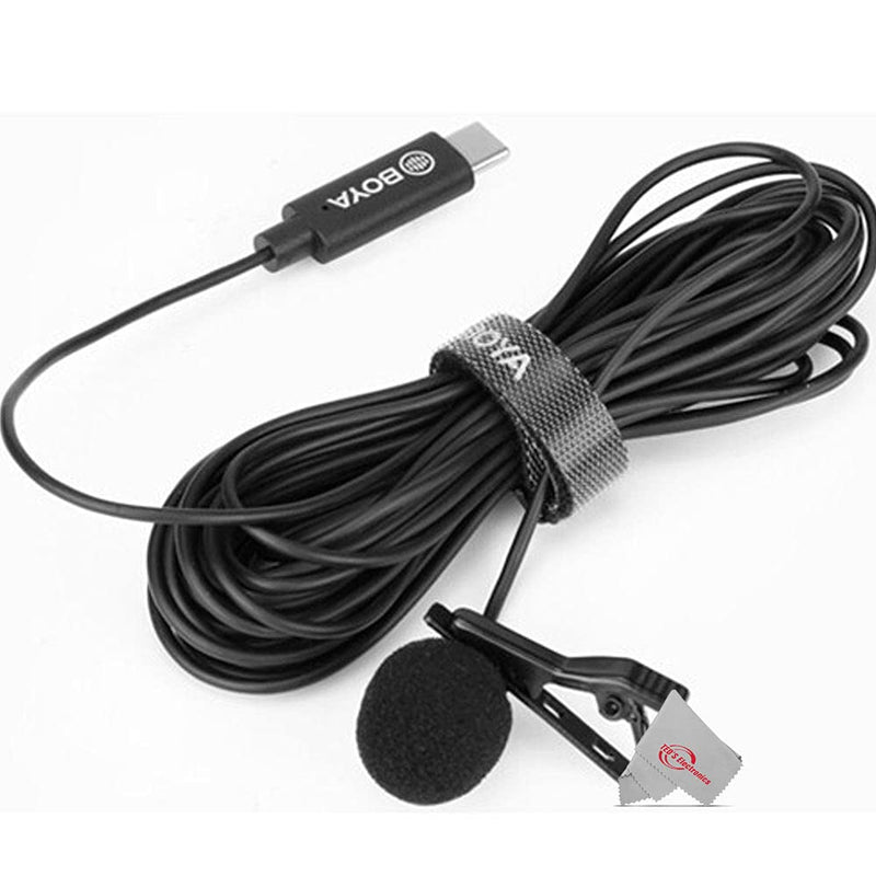 BOYA BY-M3 Clip-on Omnidirectional Lavalier Microphone for USB-C Android Devices (6m Cable Length)