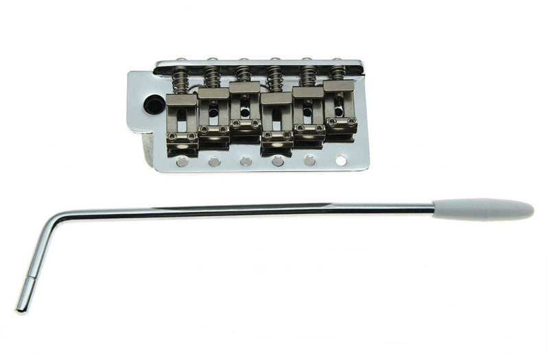 [AUSTRALIA] - KAISH Chrome Vintage ST Strat Guitar Trem Tremolo Bridge Full Size Block Bent Saddles 