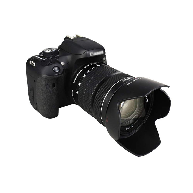JJC Bayonet Dedicated Lens Hood for Canon EF-S 17-85mm f/4-5.6 is USM, EF-S 18-135mm f/3.5-5.6 is STM, EF-S 18-135mm f/3.5-5.6 is Lens, Replaces Canon EW-73B OEM Lens Hood