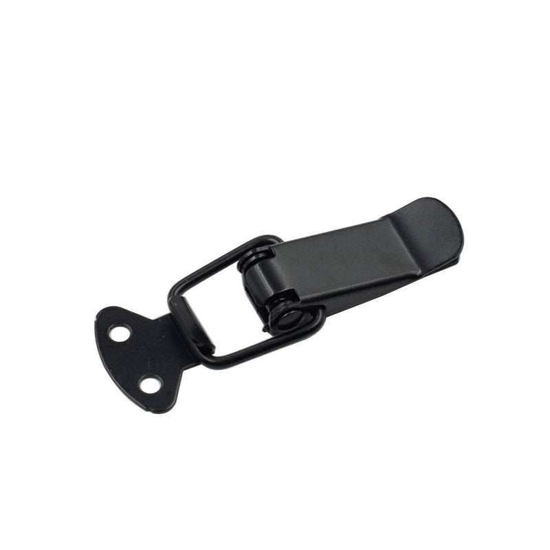 [AUSTRALIA] - Rannb Toggle Latch Small Stainless Steel Spring Loaded Latch Hasp Black - Pack of 10 Small Size No Padlock Hole 