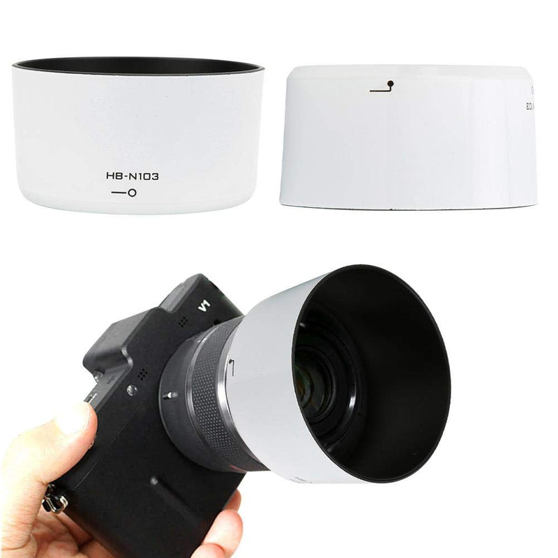 Archuu HB-N103 Camera Lens Hood Shade Fits for Nikon V1 V2 J1 J2 J3 S1 Mirrorless Camera,for Nikon 1 VR 30-110mm f/3.8-5.6 for Nikon 1 VR 10-30mm f/3.5-5.6 Lens (White) White