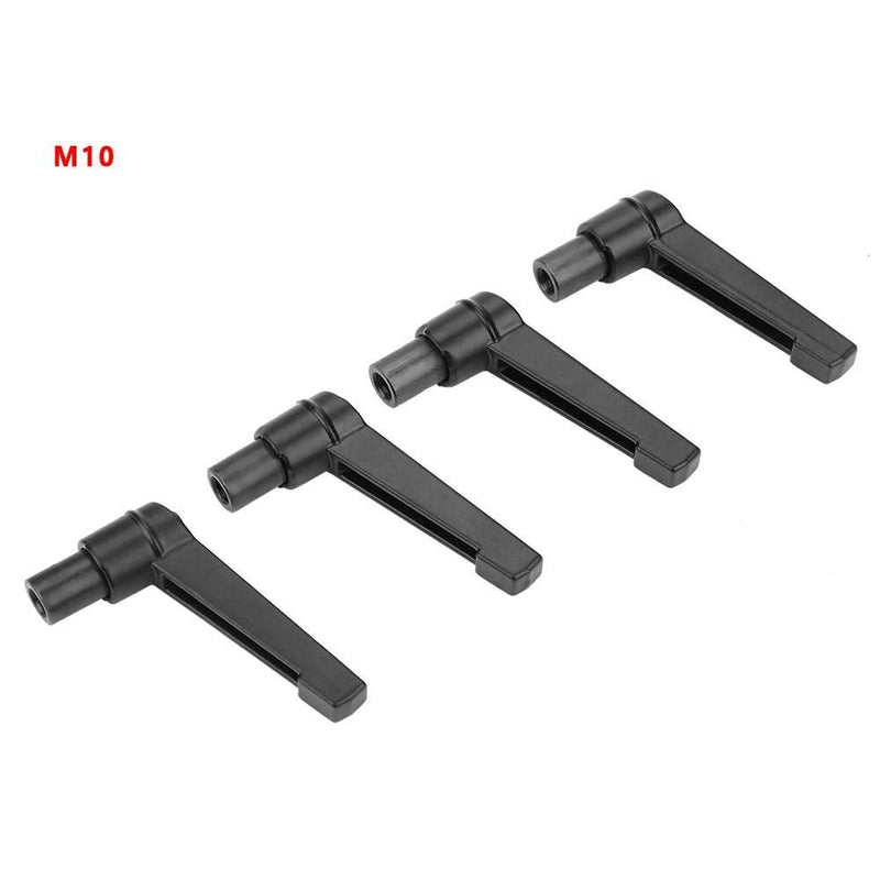 4Pcs Clamping Lever Handle M10 Level Adjustable Handles Knob Female Thread Machinery Adjustable Handle Clamping Handle Lever (M10)
