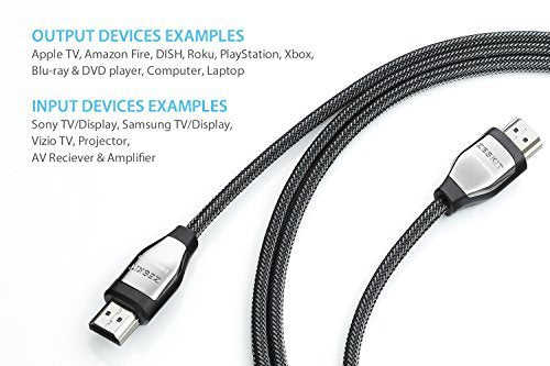 [AUSTRALIA] - Zeskit HDMI Cable 3ft/ 1m (4K 60Hz HDR UHD 4:4:4 HDCP 2.2) HDMI 2.0 High Speed 18Gbps - 3D ARC Ethernet 2160p 1080p - Compatible with Samsung Xbox Playstation PS3 PS4 nVidia Apple TV Fire TV Netflix 