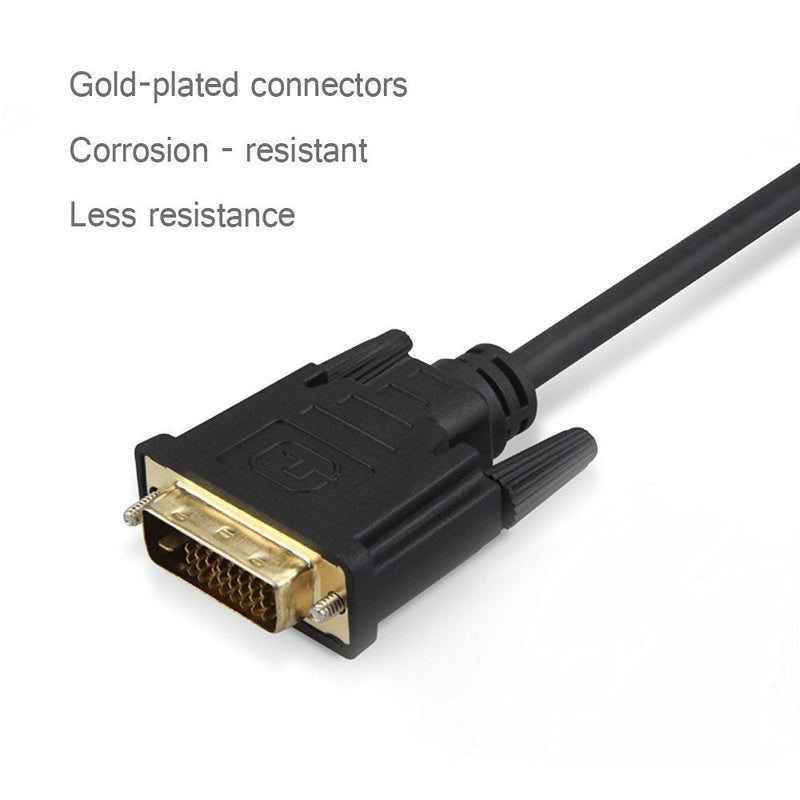 CABLEDECONN Active DVI to VGA, 6FT DVI 24+1 DVI-D M to VGA Male with Chip Active Adapter Converter Cable for PC DVD Monitor HDTV