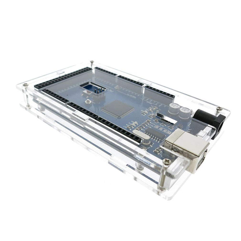 Hailege 5pcs Mega 2560 Enclosure Case Kits Transparent Acrylic Enclosure Case Mega 2560 Case Enclosure Box for Arduino Mega 2560 R3 Pack of 5