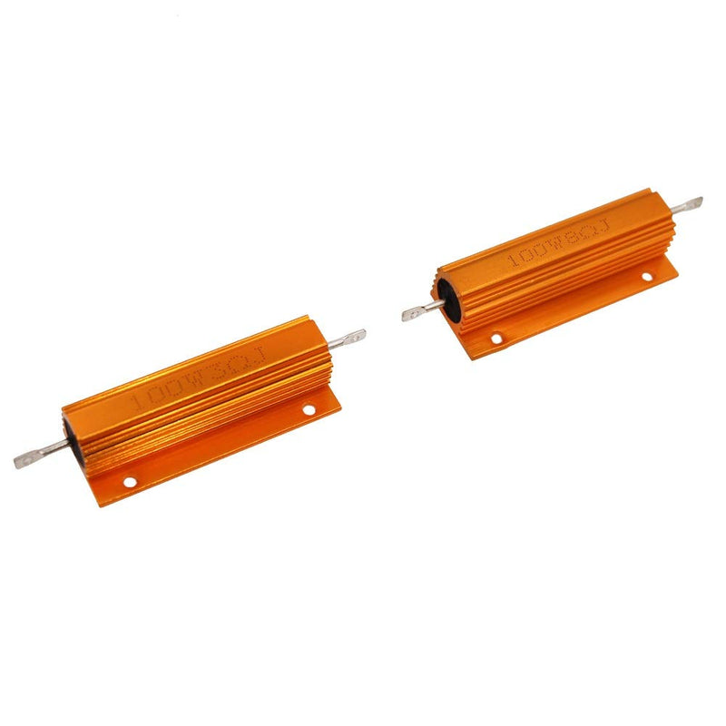 Eiechip Set of 10 Power Resistor, Aluminum Shell Resistors, 25W 6 Ohm/8 Ohm, 50W 25 Ohm, 100W 8 Ohm/3 Ohm Watt Shell Power Aluminum Housed Case Wirewound Resistor for Nest Hello Doorbell