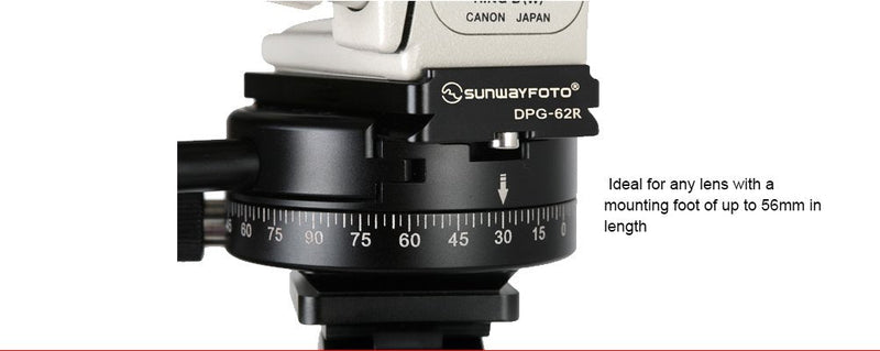 SUNWAYFOTO 62mm QR Plate DPG-62R Arca / RRS Lever Clamp Compatible Sunway