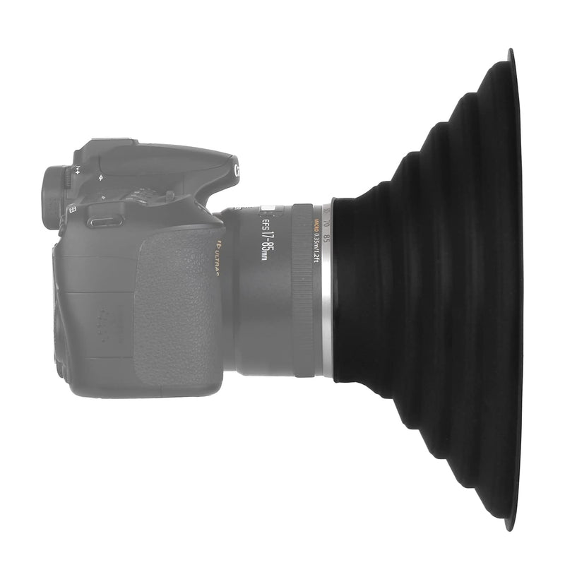 Silicone Lens Hood for Diameter 50-70mm Lens, Anti-Reflective Collapsible Reversible Lens Shade for Nikon Canon Sony Camera Lens, Blocks Unnecessary Reflection and Glare