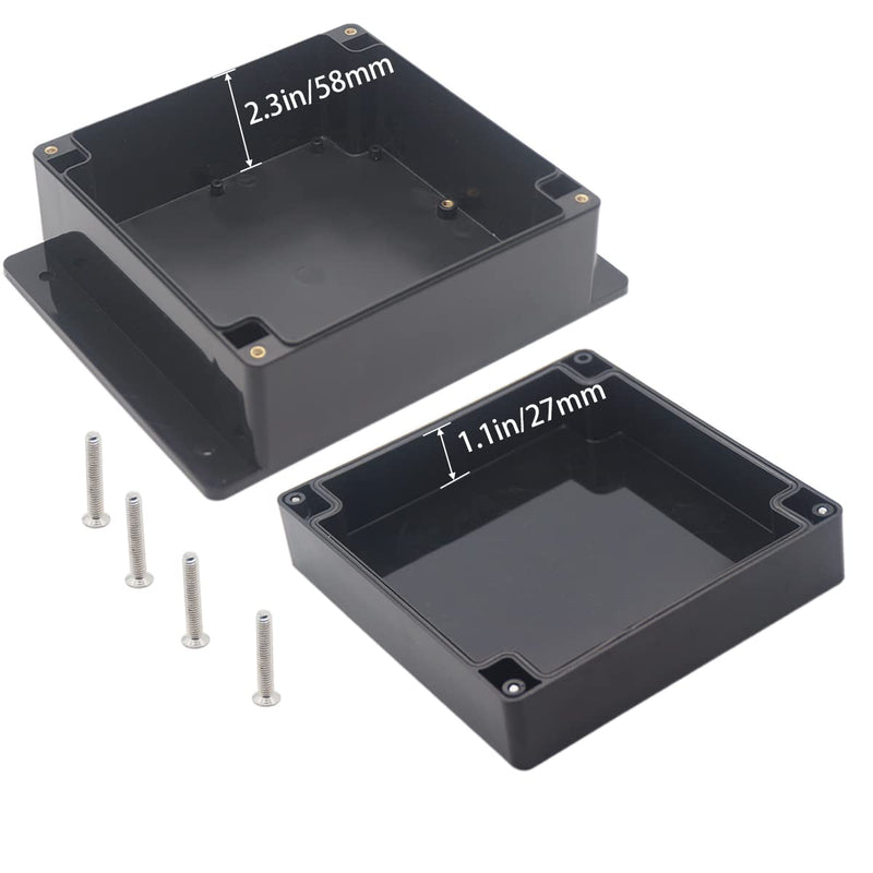 YETLEBOX Watertight Junction Box, IP67 Waterproof Project Box Durable ABS Plastic Electronic Enclosure Case for DIY Electrical Project with Wall Fixed Ear 6.30" x 6.30" x 3.54"(160 x 160 x 90 mm) 6.30" x 6.30" x 3.54"