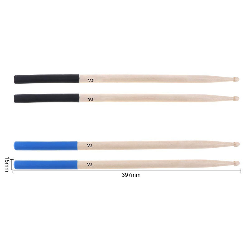 YiPaiSi 2Pcs 7A Maple Drumsticks, 7A Maple Drum Sticks, 7A Wood Tip Maple Drumsticks, Maple Wood Drum Sticks for Students and Adults (Blue)