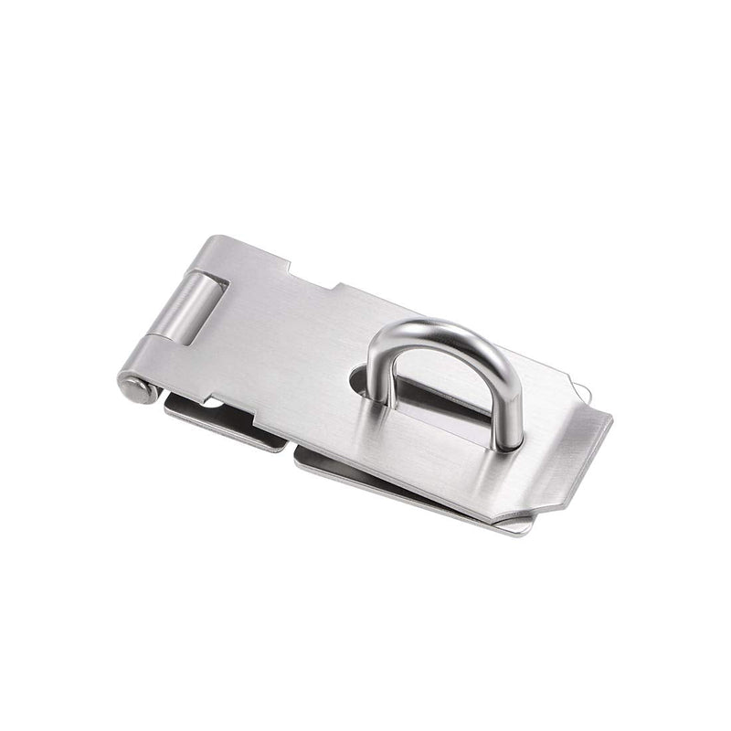 uxcell Padlock Hasp Door Clasp Hasp Latch Security Safety Bolt Lock Latches 201 Stainless Steel 3.5 Inch