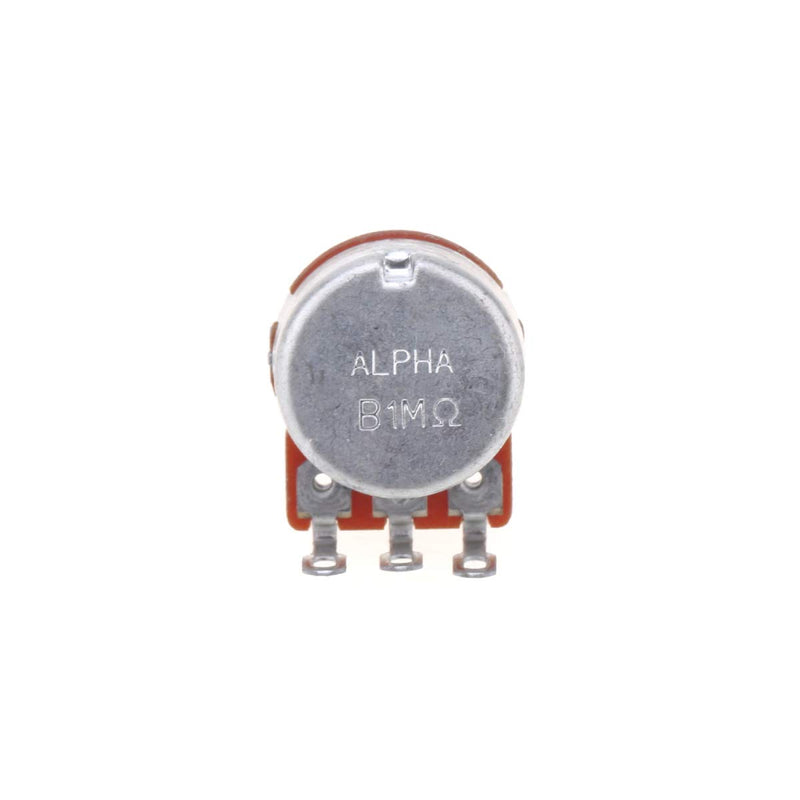 Alpha Mini Metric Sized Split Shaft Control Pots Linear Taper B1Meg Potentiometers for Guitar (Set of 2)