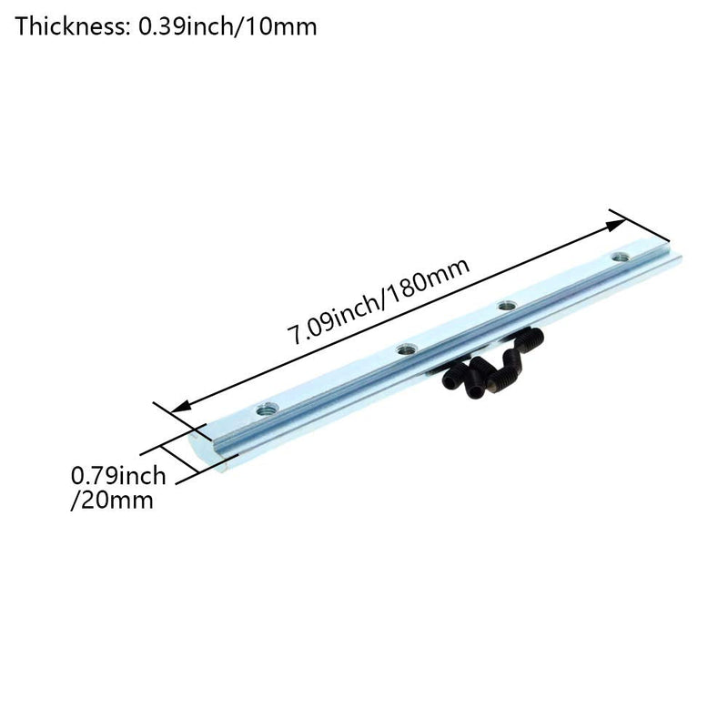 [AUSTRALIA] - MroMax 40 Series Linear Connector 7.09" x 0.79" x 0.39" (L x W x T) Carbon Steel Galvanized Silver Straight Piece Connection Part 2PCS PCS 