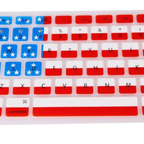 TCD for Apple MacBook Pro [13 15 17 INCH Device] Soft Silicone [USA American Flag] Keyboard Cover Skin [Protects Against Liquid Damage and dust Collection] USA American Flag
