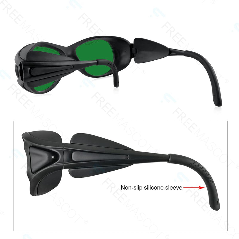 FreeMascot OD 8+ 190nm-420nm / 600nm-1100nm Wavelength Violet / Red / Infrared Laser Safety Glasses Frame Style 2
