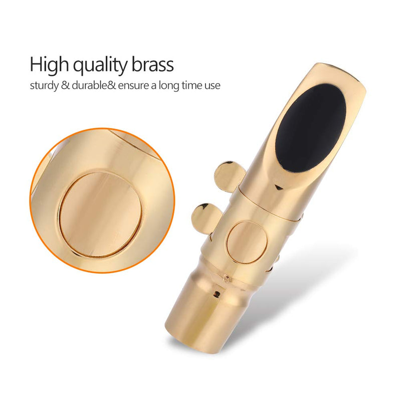 [AUSTRALIA] - Dilwe Sax Mouthpiece, EB Alto Sax Saxophone 6C Mouthpiece with Cap Pads Musical Instruments Accessory 